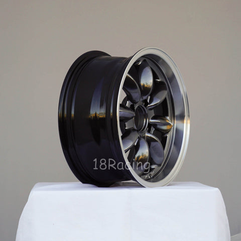 Rota Wheels RB 1560 4X95.25 25 73 Hyperblack with Polish Lip 