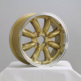 Rota Wheels RB 1570 4X95.25 25 57.1 Gold with Polish Lip