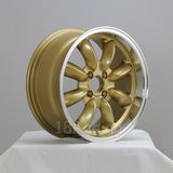 Rota Wheels RB 1570 4X100 25 57.1 Gold with Polish Lip