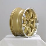 Rota Wheels RB 1570 4X100 25 57.1 Gold with Polish Lip