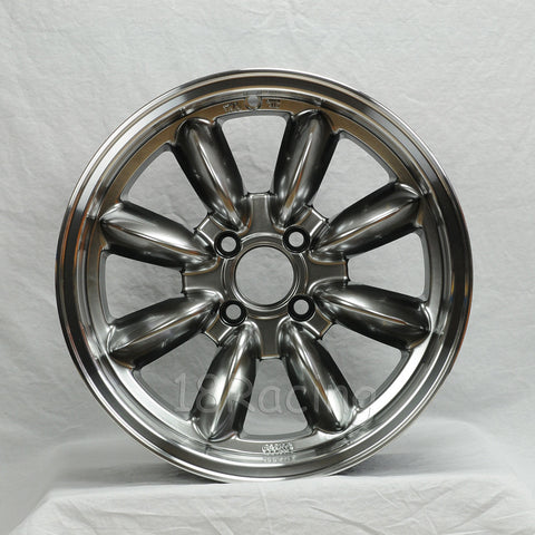 Rota Wheels RB 1570 4X98 35 58.5 Hyperblack with Polish Lip