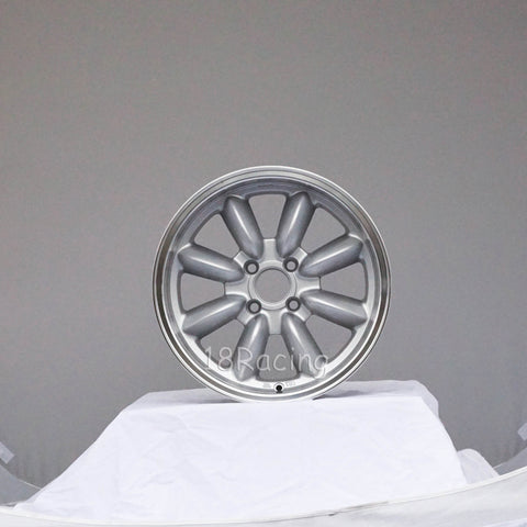 Rota Wheels RB 1570 4X100 30 67.1 Silver with Polish Lip