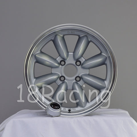 Rota Wheels RB 1580 4X100 35 67.1 Silver with Polish Lip