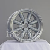 Rota Wheels RB 1580 4X100 35 67.1 Silver with Polish Lip