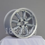Rota Wheels RB 1580 4X100 35 67.1 Silver with Polish Lip