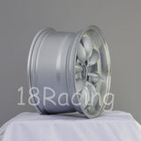 Rota Wheels RB 1580 4X100 35 67.1 Silver with Polish Lip