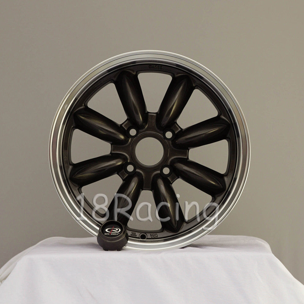 Rota Wheels RB 1670 4X95.25 25 57.1 Gunmetal with Polish Lip