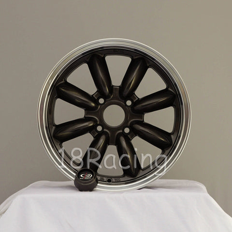 Rota Wheels RB 1670 4X100 40 56.1 Gunmetal with Polish Lip