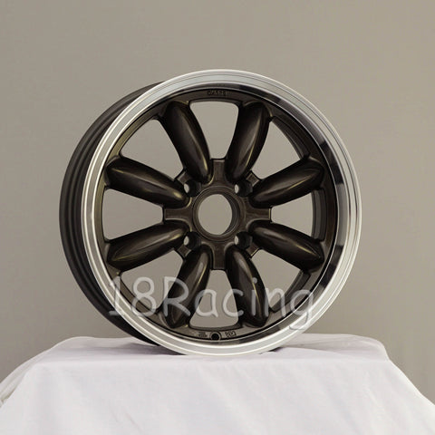 Rota Wheels RB 1670 4X114.3 22 73 Gunmetal with Polish Lip