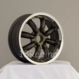 Rota Wheels RB 1670 4X100 40 56.1 Gunmetal with Polish Lip