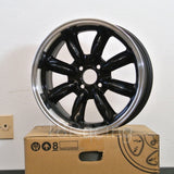 Rota Wheels RB 1670 4X100 40 56.1 Black with Polish Lip