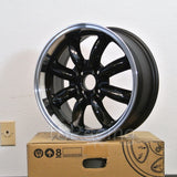 Rota Wheels RB 1570 4X114.3 4 73 Black with Polish Lip