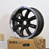 Rota Wheels RB 1670 4X100 40 56.1 Black with Polish Lip