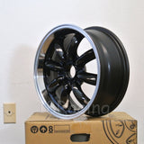 Rota Wheels RB 1570 4X114.3 4 73 Black with Polish Lip