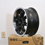 Rota Wheels RB 1570 4X114.3 4 73 Black with Polish Lip