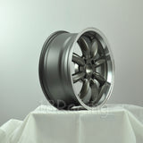 Rota Wheels RB 1775 4X114.3 4 73 Gunmetal with Polish Lip