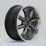 Rota Wheels RB 1775 4X100 45 56.1 Hyperblack with Polish Lip