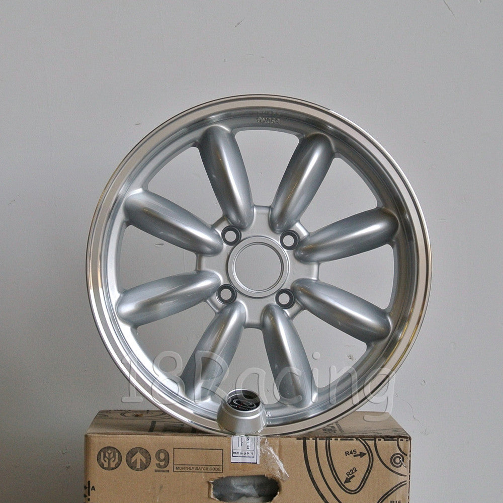 Rota Wheels RB 1775 4X108 20 67.1 Silver with Polish Lip