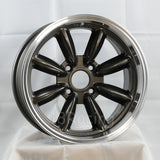 Rota Wheels RB 1775 4X100 45 56.1 Gunmetal with Polish Lip
