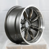 Rota Wheels RB 1775 4X100 45 56.1 Gunmetal with Polish Lip