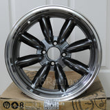 Rota Wheels RB 1680 4X114.3 10 73 Hyperblack with Polish Lip