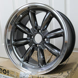 Rota Wheels RB 1680 4X114.3 10 73 Hyperblack with Polish Lip