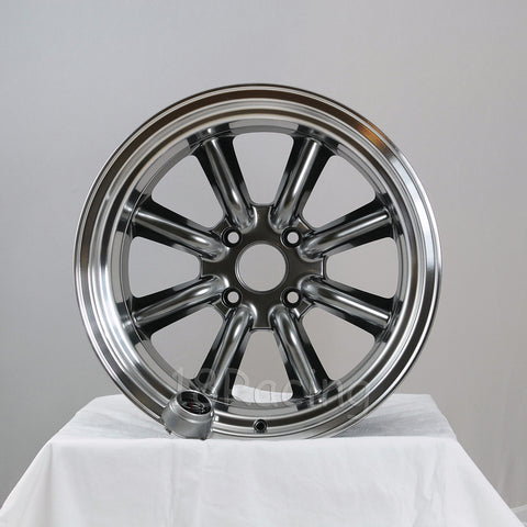 Rota Wheels RKR 1795 4X114.3 -20 73 Hyperblack with Polish Lip