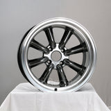 Rota Wheels RKR 1795 4X114.3 -20 73 Hyperblack with Polish Lip