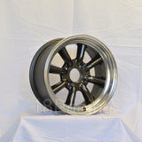 Rota Wheels RKR 1590 4X114.3 0 73 Gunmetal with Polish Lip