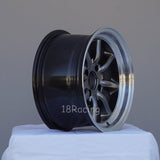 Rota Wheels RKR 1580 4X110 10 73 Hyperblack with Polish Lip