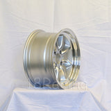 Rota Wheels RKR 1590 4X100 -15 67.1 Silver with Polish Lip