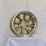 Rota Wheels RKR 1590 4X114.3 -15 73 Gold with Polish Lip
