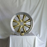 Rota Wheels RKR 1795 4X114.3 -20 73 Gold with Polish Lip