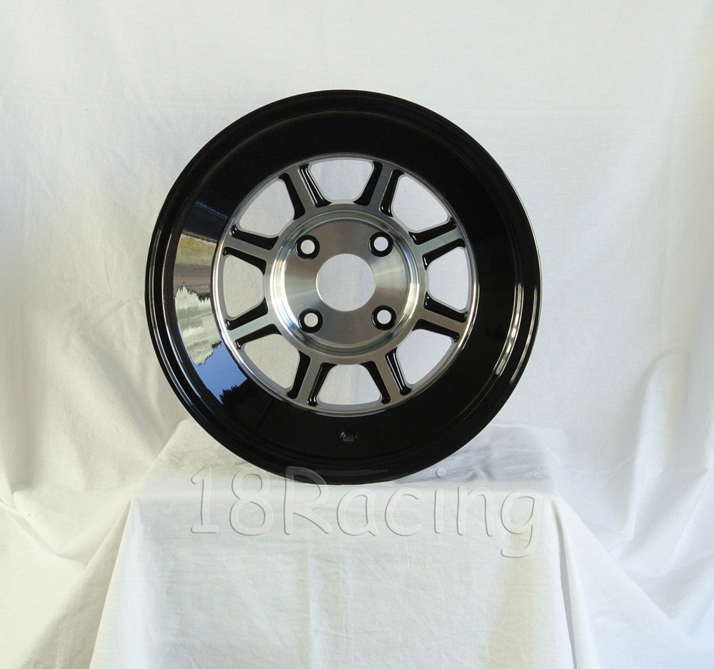 Rota Wheels Shakotan 1590 4X114.3 0 73 Full Polish Black with Yamaha Black Lip