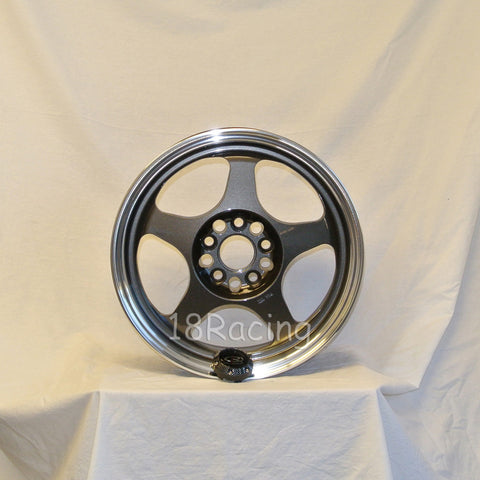 Rota Wheels Slipstream 1570 5X100 35 57.1 Gunmetal with Polish Lip