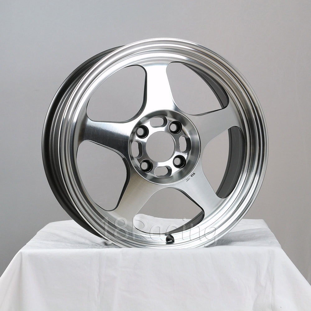 Rota Wheels Slipstream 1575 4X108 40 63.35 Full Polish Gunmetal   About 12.25 Lbs