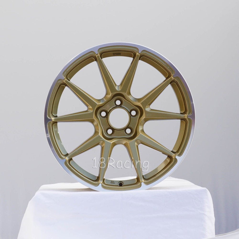 Rota Wheels STW 1780 5x100 44 73 Gold with Polish Lip
