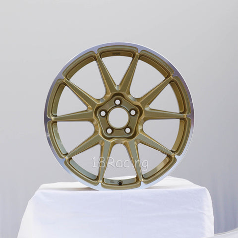 Rota Wheels STW 1780 5x100 44 73 Gold with Polish Lip