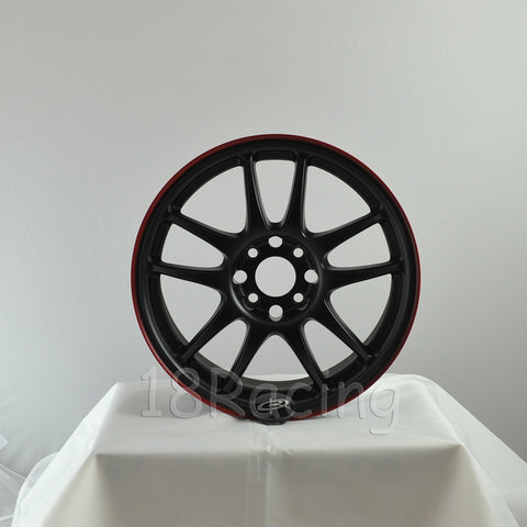 Rota Wheels Torque 1670 4X100 40 67.1 Flat Black with Red Line