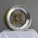 Rota Wheels XO4 1580 4X100 0 67.1 Gold with Polish Lip